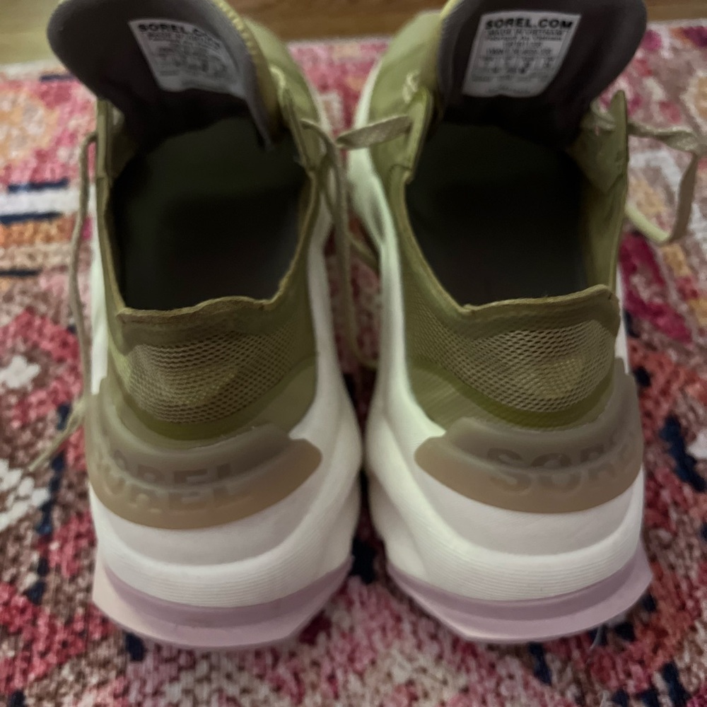 Sorel Women's Olive and Pink Sneakers